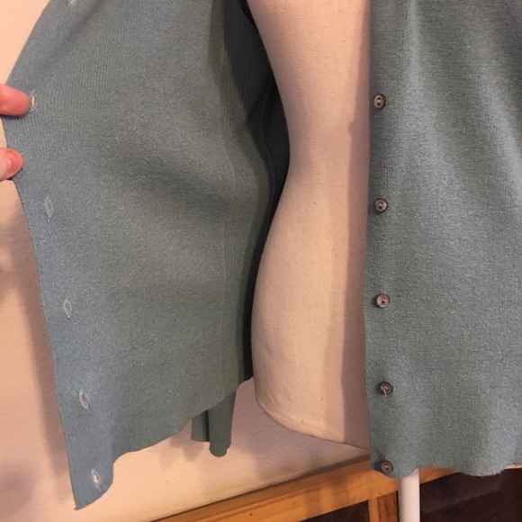 Hillard & Hanson blue lightweight button sweater - Picture 6 of 7